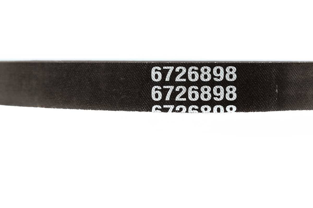 Genuine Bobcat Drive Pump Belt, 6726898 showing part number imprint.