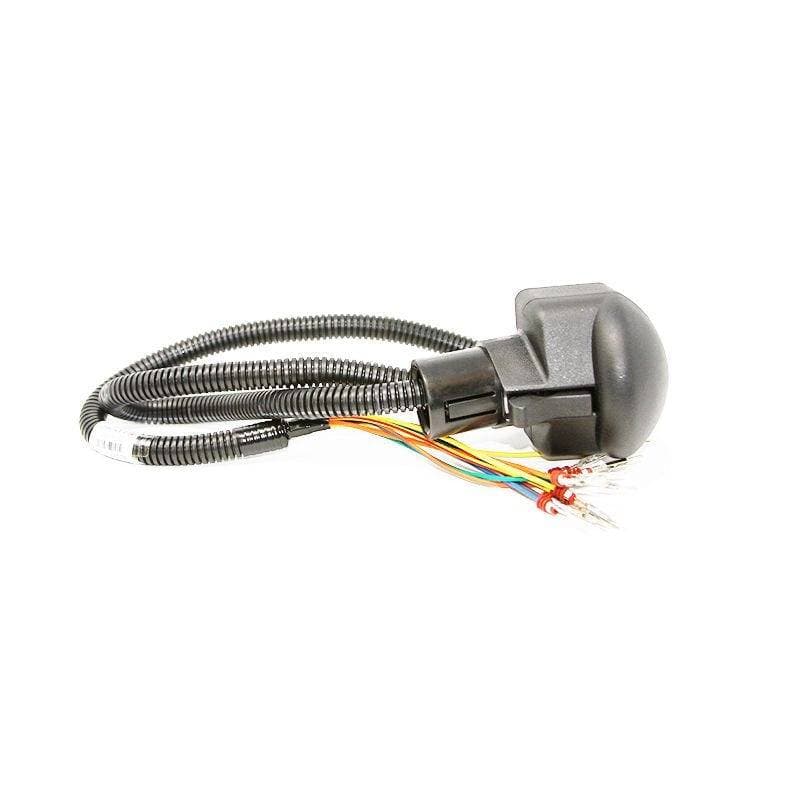 Genuine Bobcat Left Auxiliary Four-Switch Handle, 6680419 showing the trigger switch on the back.