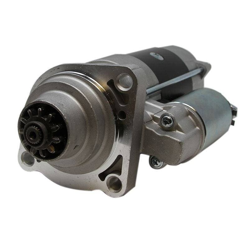 Genuine Bobcat remanufactured starter, showing flywheel housing.