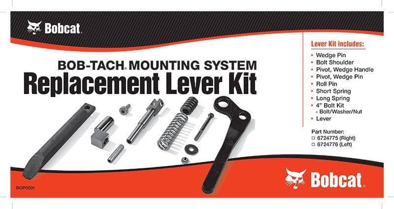 Genuine Bobcat Replacement Lever Kit for the Bob-Tach Mounting System showing label.