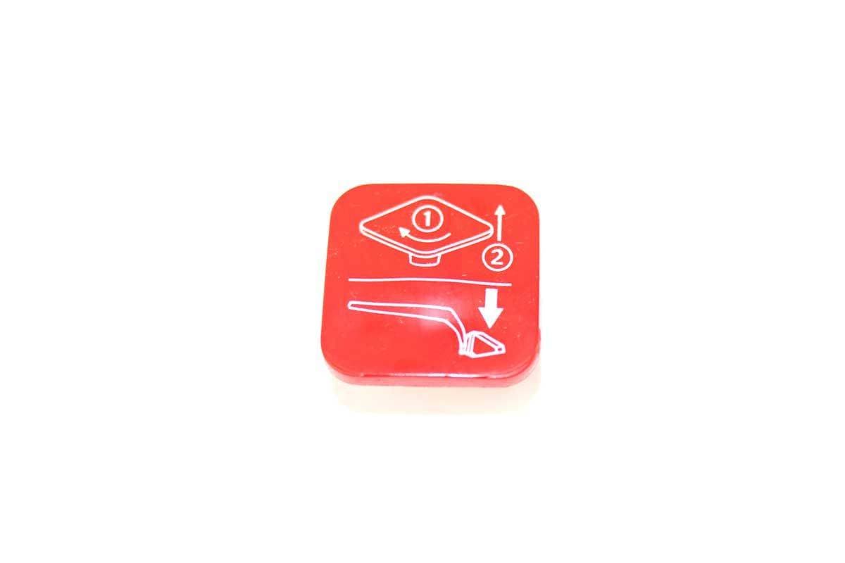 Genuine Bobcat Control Knob, 6737524 showing the front instructions.