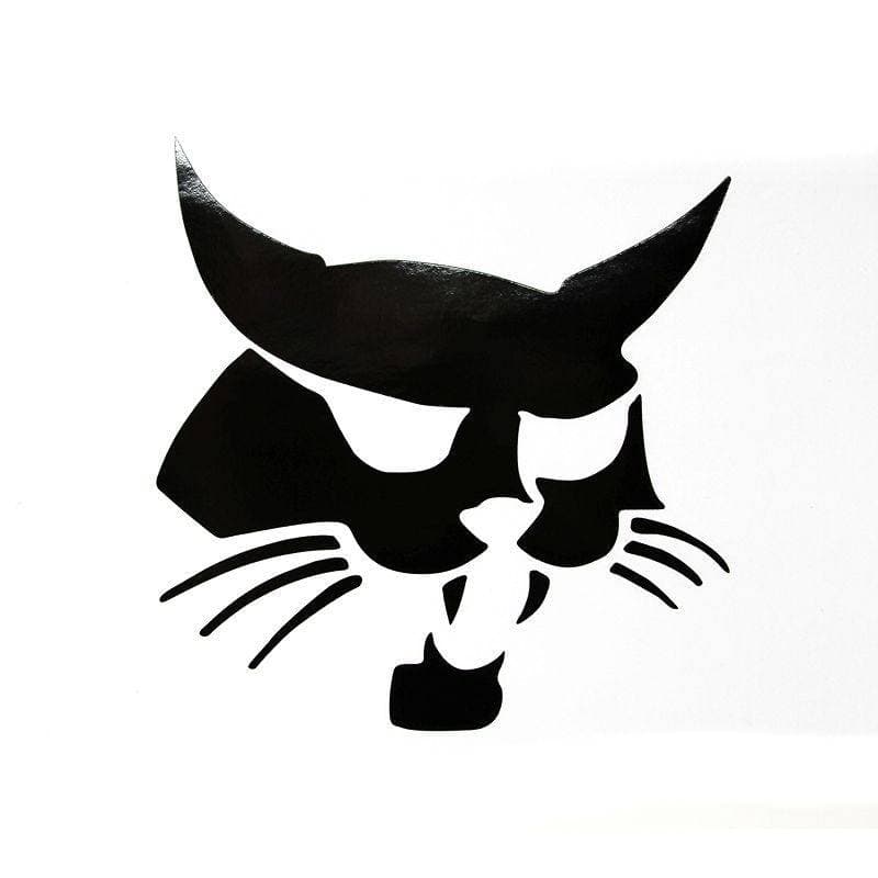 Genuine Bobcat Head decal 7116870 showing completely applied.