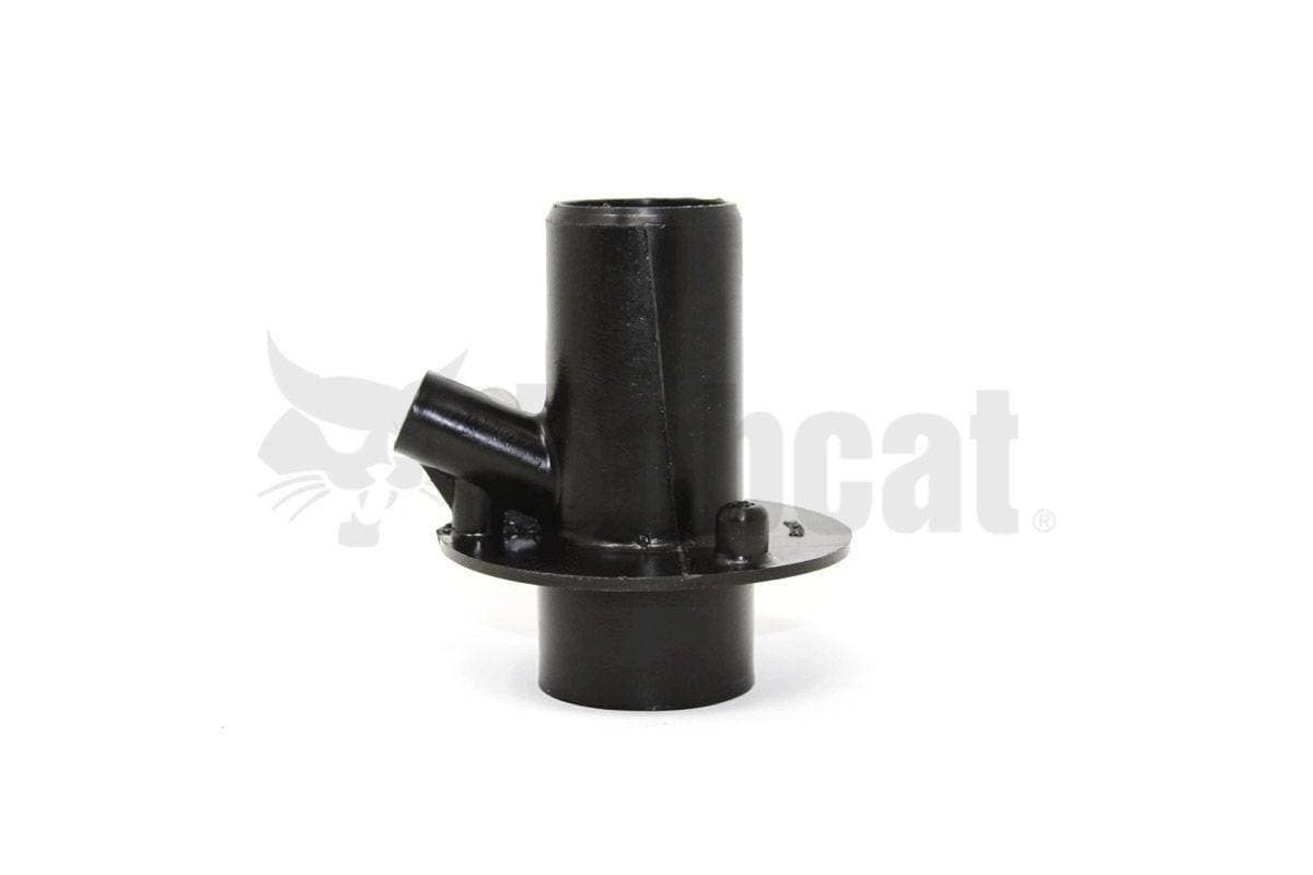 Genuine Bobcat Fuel Filler Inlet, 6701449, shown up-side-down.