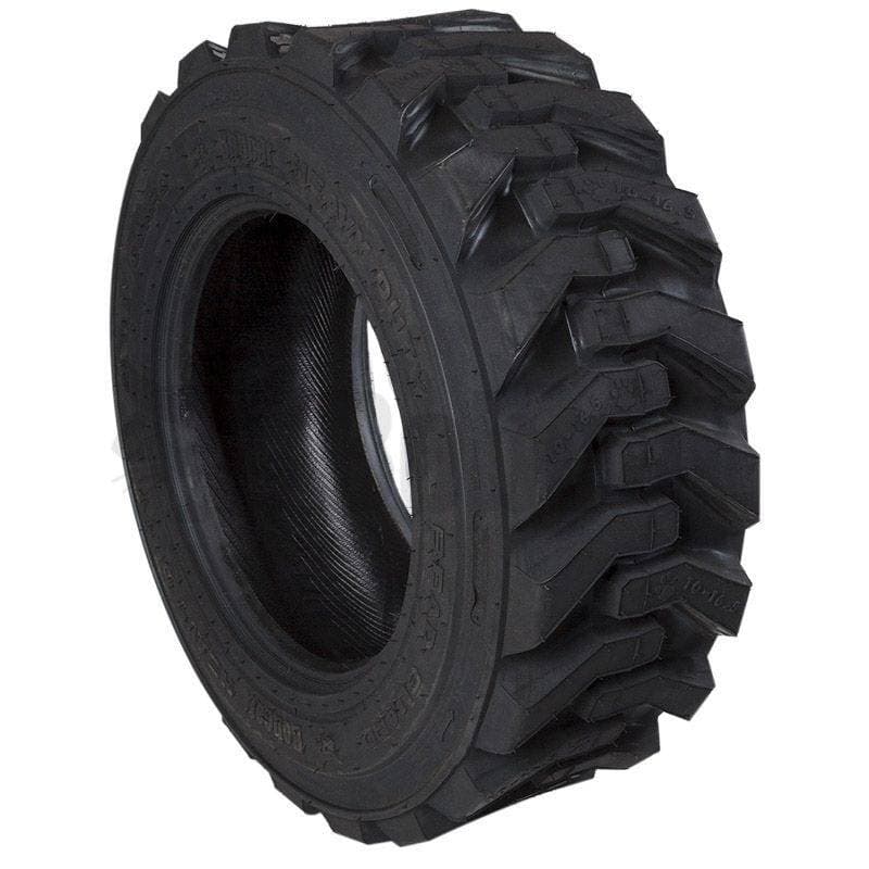 Genuine Bobcat Skid Steer Tire, 10X16.5, 10 Ply, 7322705 showing the tread and sidewall.