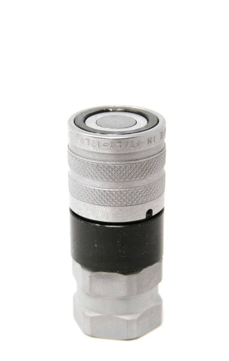 Genuine Bobcat-Flat Faced Female Coupler, 1/2" body, 1-1/16" SAE thread, 7246797-view 2
