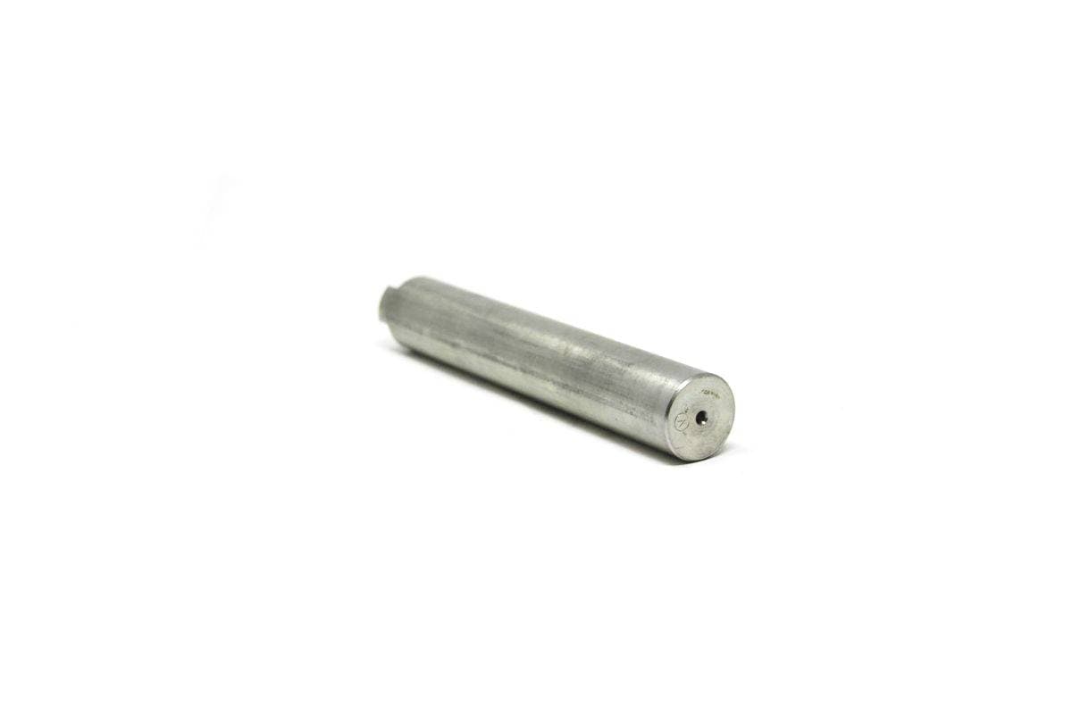 Genuine Bobcat Keyed Pin, 6730702, showing small opening at one end.