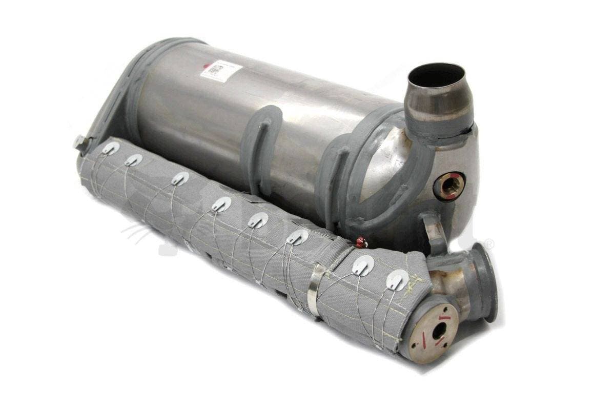 Genuine Bobcat Exhaust Muffler, 7297423, connects to the DOC.