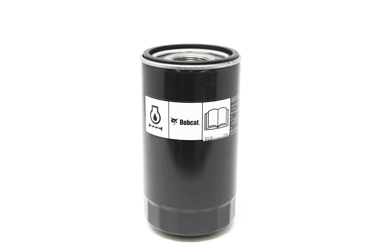 Genuine Bobcat Hydraulic Oil Filter, 7379332 shown vertically. with Bobcat label.