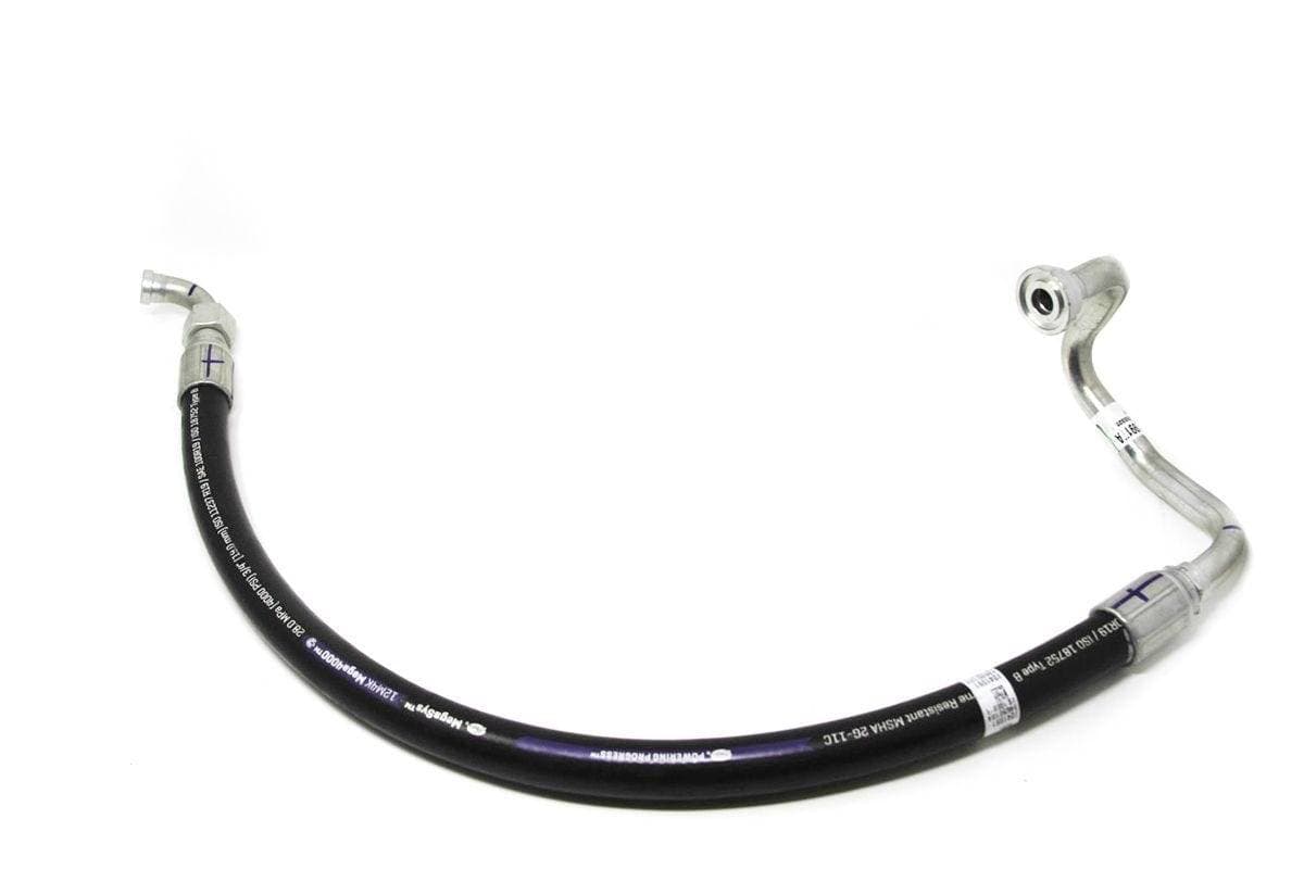 Genuine Bobcat Hydraulic Hose, 7241991, connects the gear pump and the valve control. 