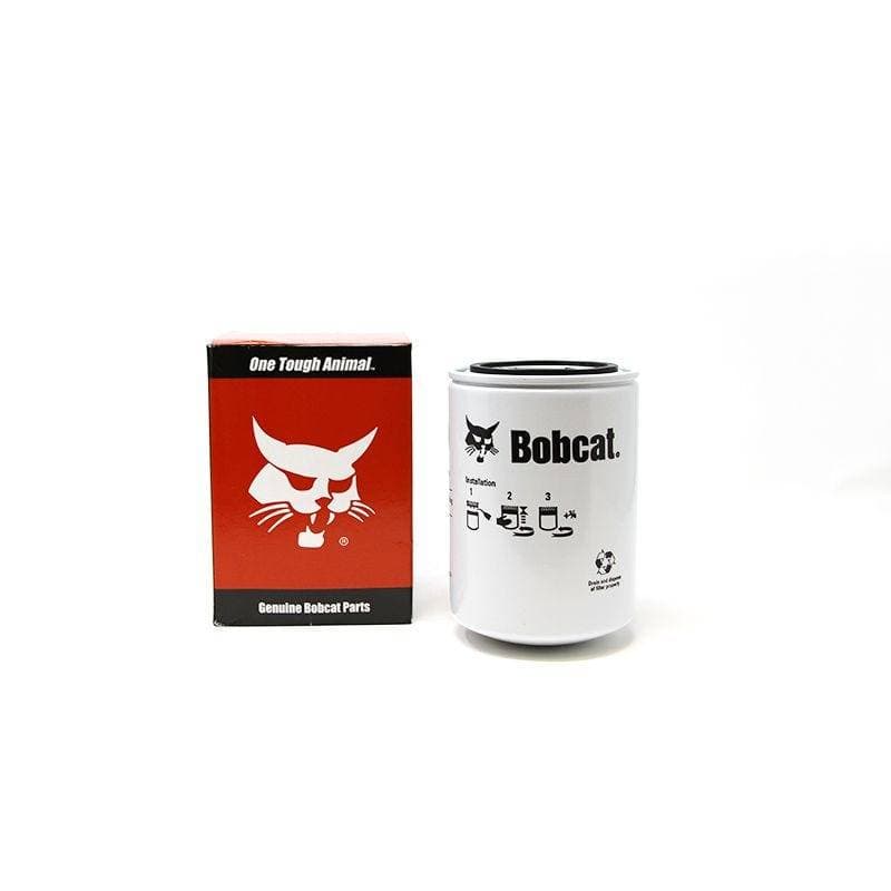 Genuine Bobcat hydraulic oil filter 6516722 showing installation instructions with Bobcat packaging.