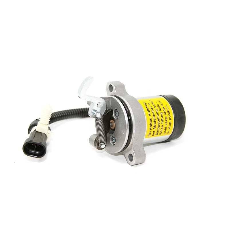 Genuine Bobcat Fuel Shutoff Solenoid, 6686715, showing label instructions.