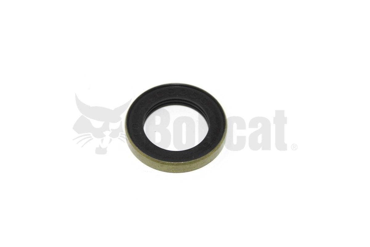 Genuine Bobcat Seal Lip, 7325259 laying flat with the dark side facing up. 
