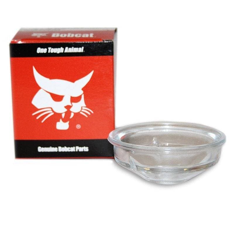 Genuine Bobcat fuel filter bowl, 6514714, shown with packaging.