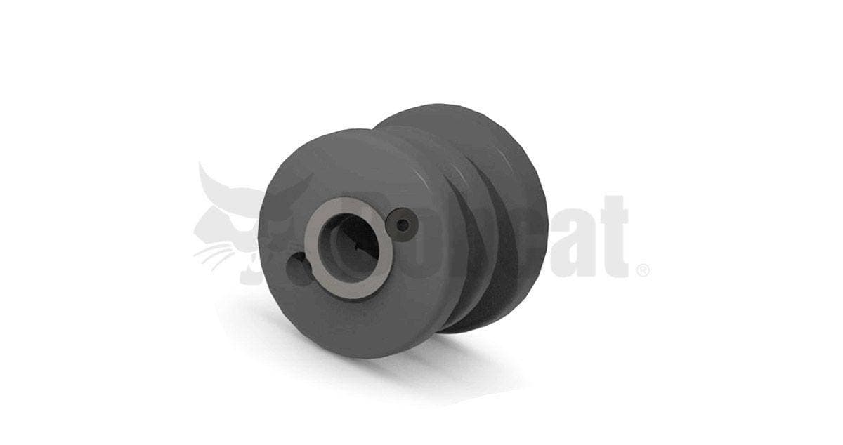 Genuine Bobcat Track Roller, 7109409, showing the grease zerk holes.