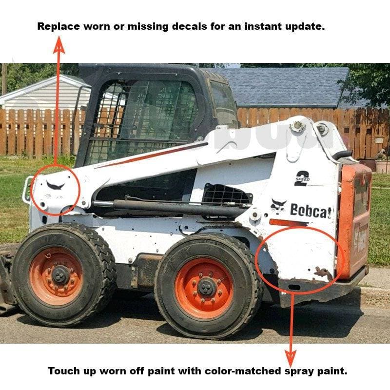 White Bobcat Logo Tailgate Decal, 6735901
