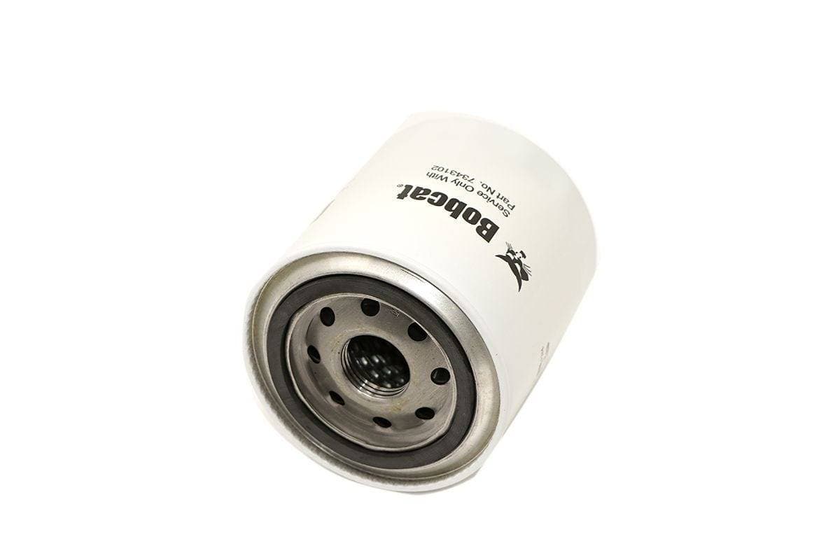 Genuine Bobcat Engine Oil Filter 7343102 showing inlet holes.