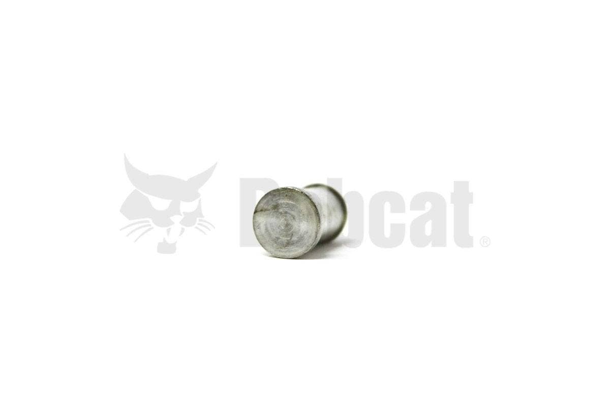 Genuine Bobcat Steel Plug, 7203382, for skid steer loader fuel tank showing bottom end of the plug.